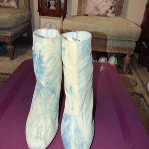 Blue Jean slip on boots